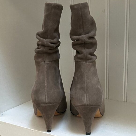 IRO Suede Pleated Accents Slouch Boots Women's Size: 7 - Picture 7 of 7